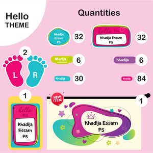 School Labels Package_ Hello