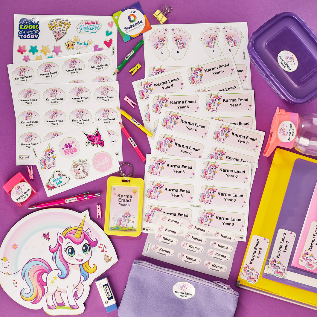 School Labels Package_Unicorn