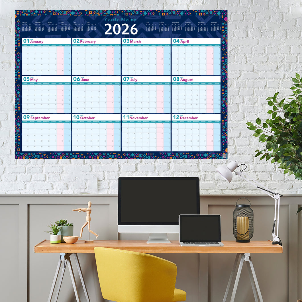 Yearly Planner 2026 Mosaic - مخطط سنوي 2026 موزاييك