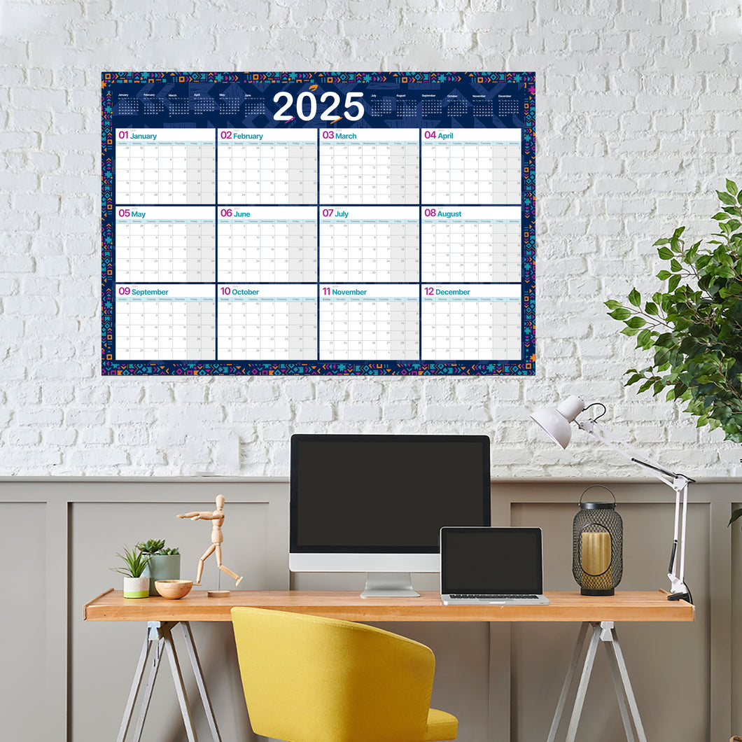 Yearly Planner 2025 Mosaic - مخطط سنوي 2025 موزاييك