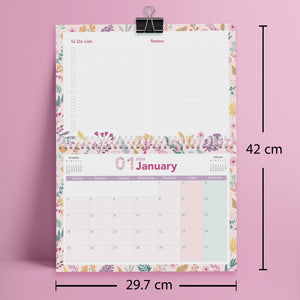 Monthly desk planner Flowers - مخطط مكتب شهري زهور