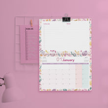 Monthly desk planner Flowers - مخطط مكتب شهري زهور