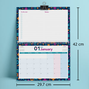 Monthly desk planner Mosaic - مخطط مكتب شهري موزاييك