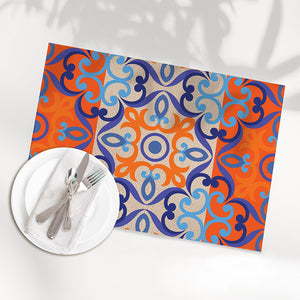 Placemats Plastic Orange -   قواعد أطباق بلاستيك برتقالي