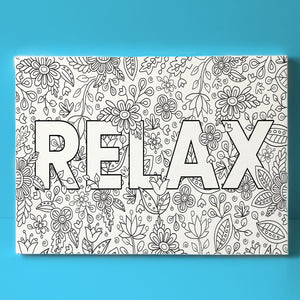 Coloring Canvas Frame - Relax