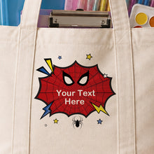 School Supply Delivery Tote Bag with Zipper & Poster Roll Holder شنطة تسليم مستلزمات المدرسة بسوستة وحامل رول اللوحات
