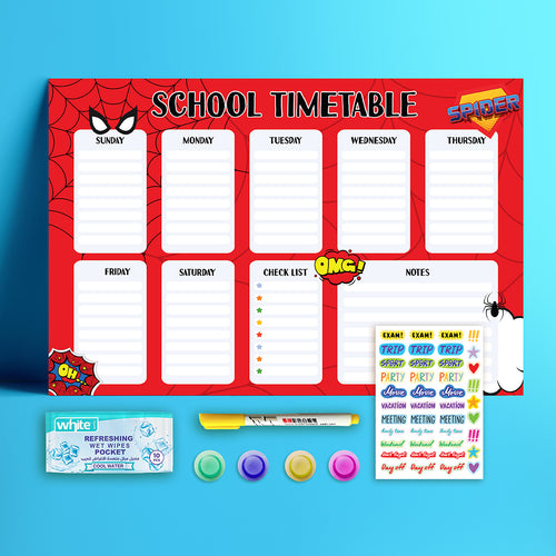 School time table kit  - Spider Hero