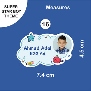School Labels Package_ Super Star Boy