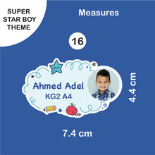 School Labels Package_ Super Star Boy