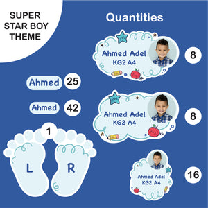 School Labels Mini Package_ Super Star Boy