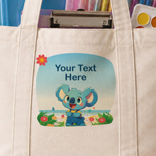 School Supply Delivery Tote Bag with Zipper & Poster Roll Holder شنطة تسليم مستلزمات المدرسة بسوستة وحامل رول اللوحات