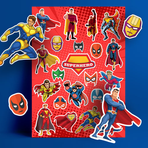 Stickers Waterproof - Superheroes- الأبطال