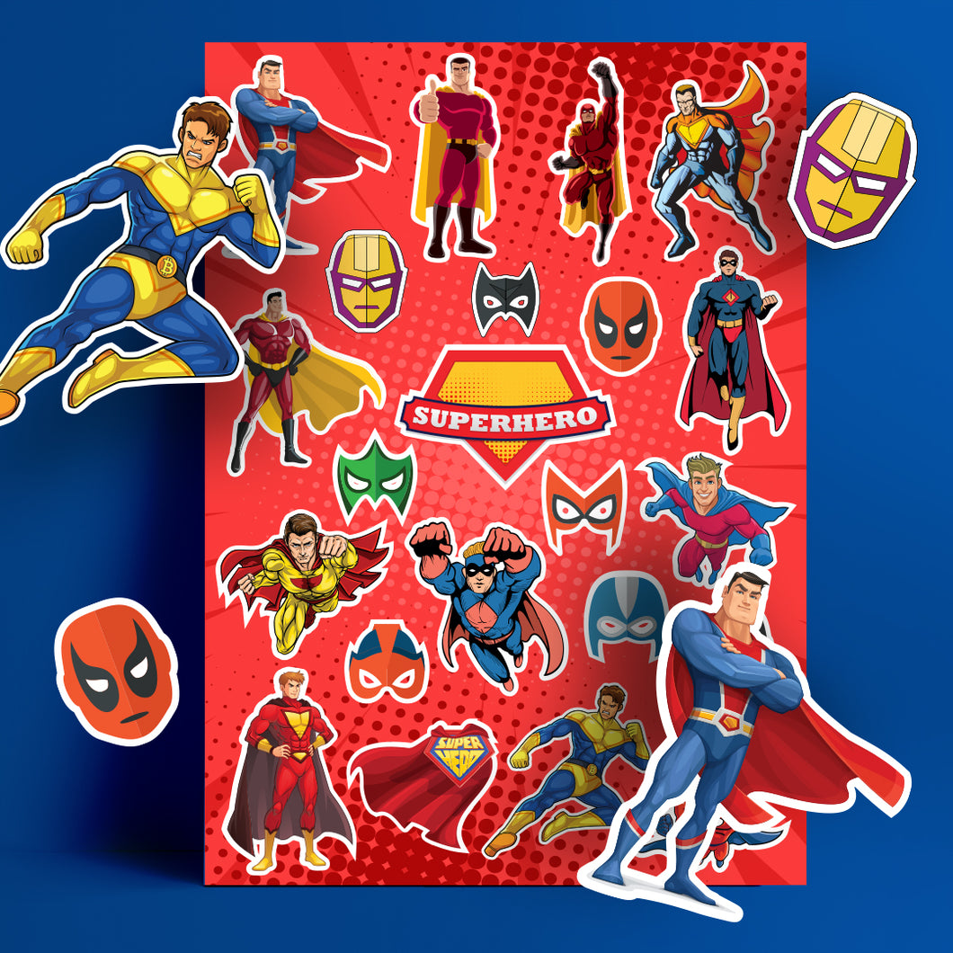 Stickers Waterproof - Superheroes- الأبطال