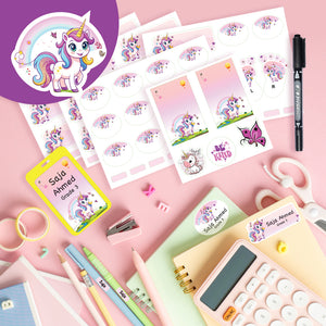 Blank School Labels _Unicorn