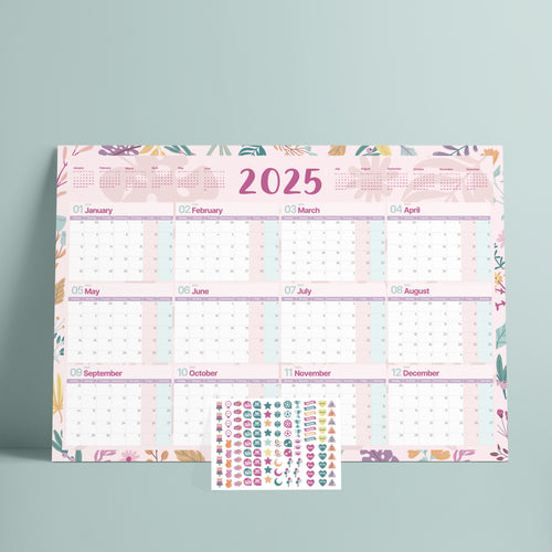 Yearly Planner 2025 Flowers - مخطط سنوي 2025 زهور