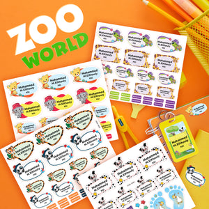 School Labels Package_ Zoo World