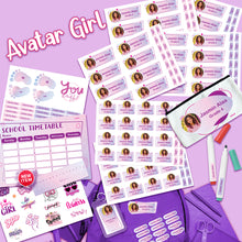 (New) School Labels Package_ Avatar Girl