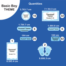 (New) School Labels Package_Basic Blue