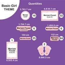 (New) School Labels Package _ Basic Pink