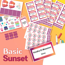 (New) School Labels Package _ Basic Sunset