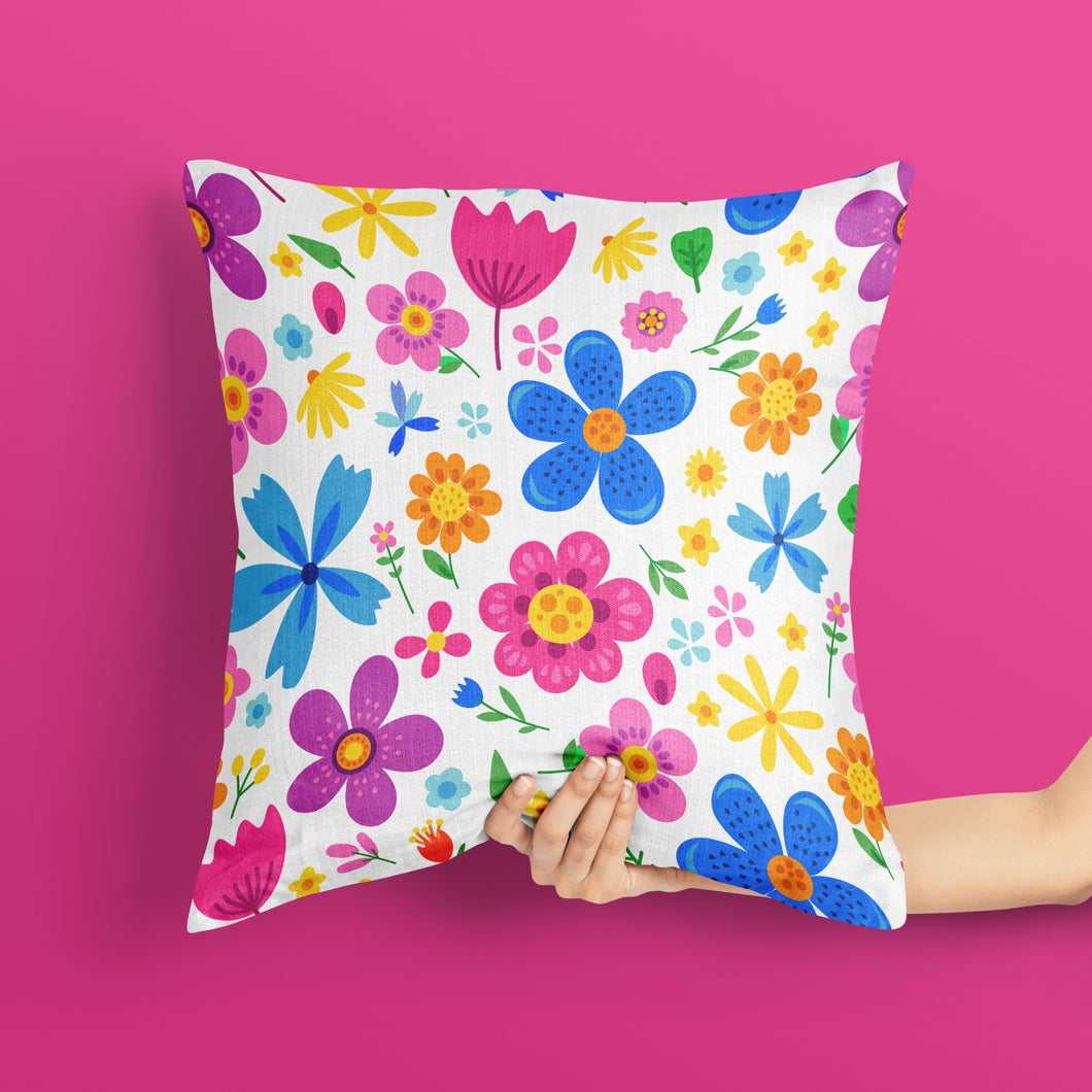 Cushion cover printed ( Summer ) Flowery - غطاء خدادية مطبوع ( صيفي ) زهري