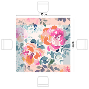 Tablecloth Square Roses ( Summer ) - (مفرش طاولة مربع ورود (صيفي