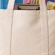 School Supply Delivery Tote Bag with Zipper & Poster Roll Holder شنطة تسليم مستلزمات المدرسة بسوستة وحامل رول اللوحات