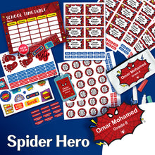 (New) School Labels Package_ Spider Hero