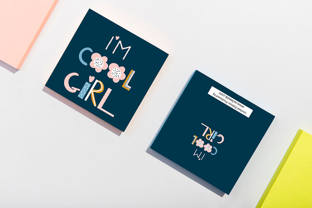 Sticky Note Post it Colorful theme 7.5*7,5 random paper Cool Girl Theme