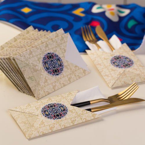 Set of 12 Spoon Envelope Khayameya  مجموعة من ١٢ ظرف للشوكة و الملعقة خيامية