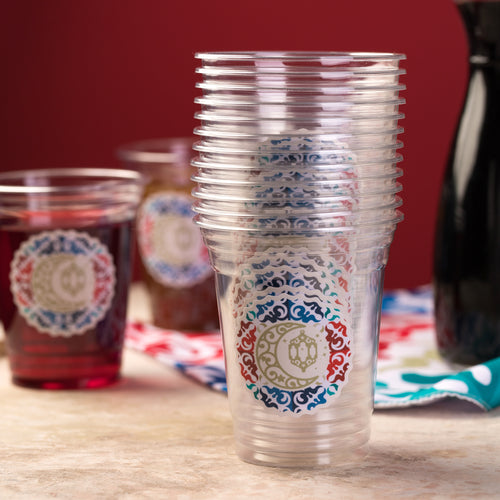 Set of 12 Disposable Plastic Cups Mesk  مجموعة من ١٢ كوب بلاستيك مسك