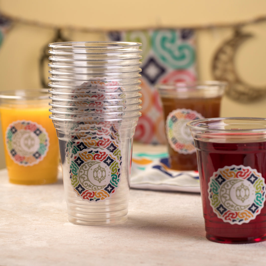 Set of 12 Disposable Plastic Cups Farah  مجموعة من ١٢ كوب بلاستيك فرح